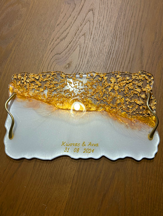 Χειροποίητος Δίσκος Γάμου Σχέδιο 1