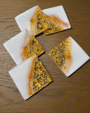 Διακοσμητικά Τετράγωνα Σουβέρ από Ρητίνη