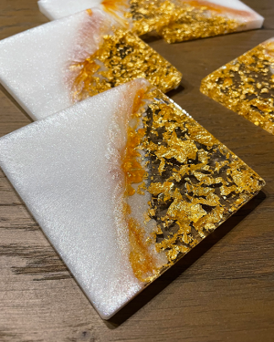 Διακοσμητικά Τετράγωνα Σουβέρ από Ρητίνη