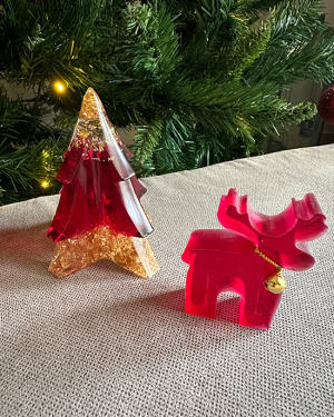 Χειροποίητο Διακοσμητικό Δεντράκι από Υγρό Γυαλί