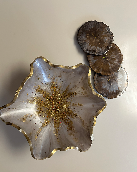 Χειροποίητη Πιατέλα Διακόσμησης από Υγρό Γυαλί