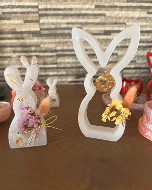 Διακοσμητικό Πασχαλινό Λαγουδάκι από Υγρό Γυαλί