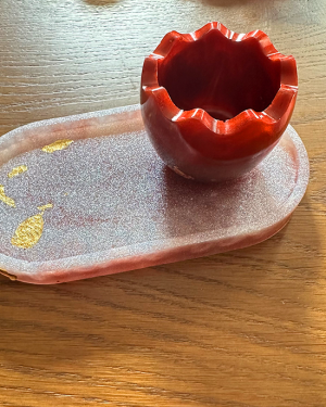 Διακοσμητικό Δισκάκι με Μικρή Αυγοθήκη