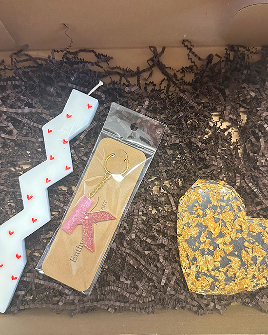 Σετ Χειροποίητη Αρωματική Λαμπάδα Wave Heart