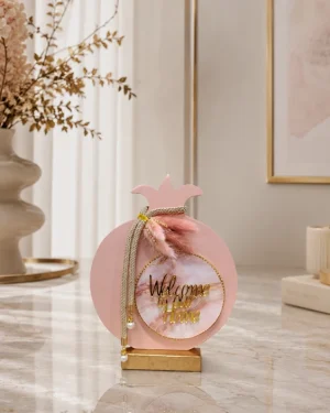 Γούρι 2027 Ροζ Ρόδι Pink Luxury με Στρας